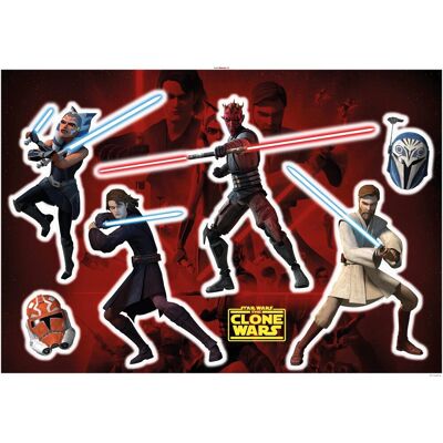 Komar Deko-Sticker Clone Wars Showdown 100 x 70 cm Komar Deko-Sticker Clone Wars Showdown 100 x 70 cm