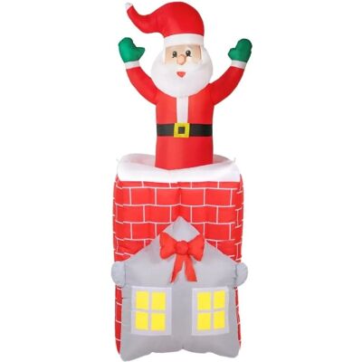 Outsunny Aufblasbare Weihnachtsdeko Polyester 80L x 90B x 210H cm Mehrfarbig Outsunny Aufblasbare Weihnachtsdeko Polyester 80L x 90B x 210H cm Mehrfarbig