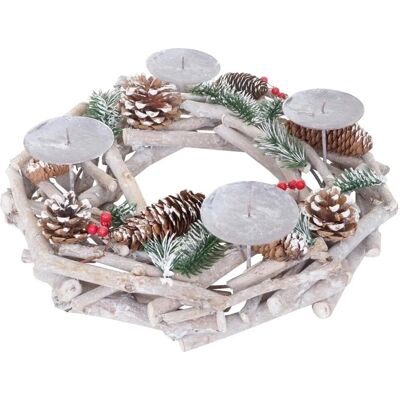 MCW Adventskranz Rund Holz Ø 35cm ohne Kerzen MCW Adventskranz Rund Holz Ø 35cm ohne Kerzen