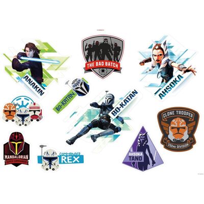 Komar Deko-Sticker Clone Wars Badges 100 x 70 cm Komar Deko-Sticker Clone Wars Badges 100 x 70 cm