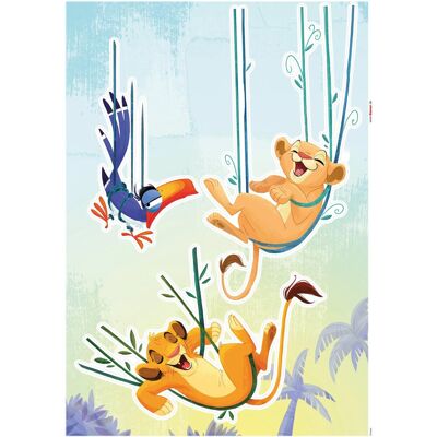 Komar Deko-Sticker Lion King Relax 50 x 70 cm Komar Deko-Sticker Lion King Relax 50 x 70 cm