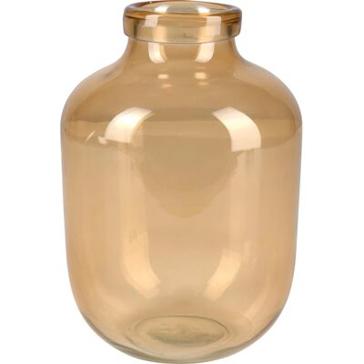 Vase Safari Lodge Glas 22 cm x Ø 16 cm Gelb Vase Safari Lodge Glas 22 cm x Ø 16 cm Gelb