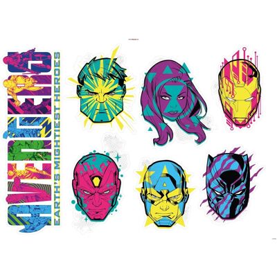 Komar Deko-Sticker Avengers Heroes 100 x 70 cm Komar Deko-Sticker Avengers Heroes 100 x 70 cm