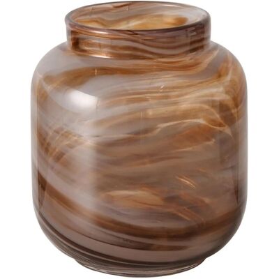 Boltze Vase Marblo Glas Ø 10,5 cm x 13,5 cm Braun Boltze Vase Marblo Glas Ø 10,5 cm x 13,5 cm Braun