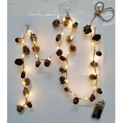 Boltze Girlande Cono mit LED-Beleuchtung 120 cm Braun Boltze Girlande Cono mit LED-Beleuchtung 120 cm Braun