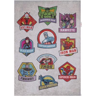Komar Deko-Sticker Avengers Badges 50 x 70 cm Komar Deko-Sticker Avengers Badges 50 x 70 cm