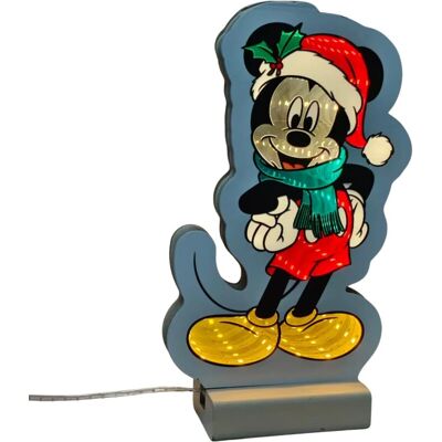 Disney LED-Spiegellicht Mickey mit Weihnachtsmütze Klein 20 cm Disney LED-Spiegellicht Mickey mit Weihnachtsmütze Klein 20 cm