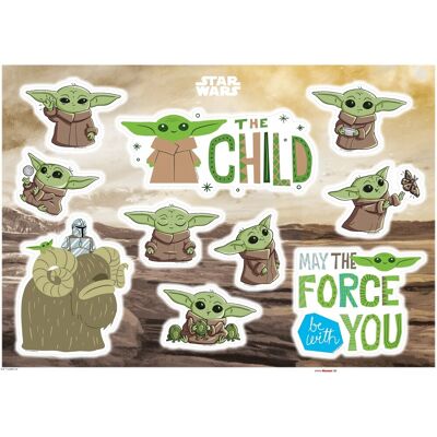 Komar Deko-Sticker Mandalorian Grogu 50 x 70 cm Komar Deko-Sticker Mandalorian Grogu 50 x 70 cm