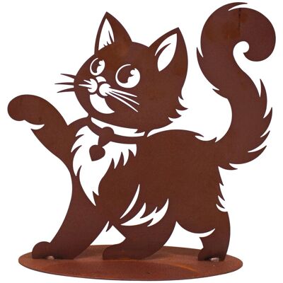 Ferrum Art Design Deko-Figur-Katze Bella auf Platte 35 cm x 35 cm Ferrum Art Design Deko-Figur-Katze Bella auf Platte 35 cm x 35 cm