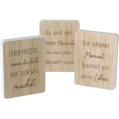 Boltze Dekoschild Momente 3-fach sortiert 1 Stück Boltze Dekoschild Momente 3-fach sortiert 1 Stück