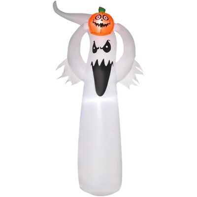 HOMCOM Halloween Aufblasbares Gespenst 1,8m mit LEDs 80 x 40 x 180cm HOMCOM Halloween Aufblasbares Gespenst 1,8m mit LEDs 80 x 40 x 180cm