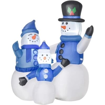HOMCOM Schneemann Familie Selbstaufblasbar mit Gebläse HOMCOM Schneemann Familie Selbstaufblasbar mit Gebläse