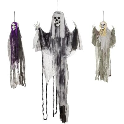 HOMCOM Halloween Dekoration Skelett-Geister 3er Set 60L x 17B x 200H cm HOMCOM Halloween Dekoration Skelett-Geister 3er Set 60L x 17B x 200H cm