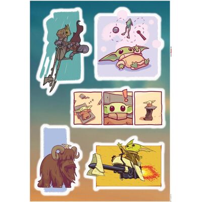 Komar Deko-Sticker Mandalorian Grogu 50 x 70 cm Komar Deko-Sticker Mandalorian Grogu 50 x 70 cm