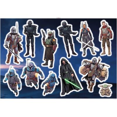 Komar Deko-Sticker Mandalorian Figures 100 x 70 cm Komar Deko-Sticker Mandalorian Figures 100 x 70 cm
