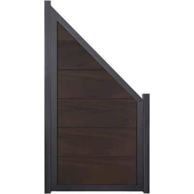 GroJaViento Zaunelement Walnuss co-extrudiert 90x180/90 cm Rahmen: Anthrazit GroJaViento Zaunelement Walnuss co-extrudiert 90x180/90 cm Rahmen: Anthrazit