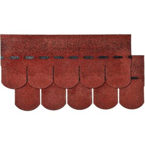 Bitumen-Biberschindel Rot 2 m²/ Paket Bitumen-Biberschindel Rot 2 m²/ Paket