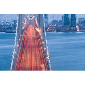 KOMAR San Francisco Blues Stadt Tapete - Wanddekoration KOMAR San Francisco Blues Stadt Tapete - Wanddekoration