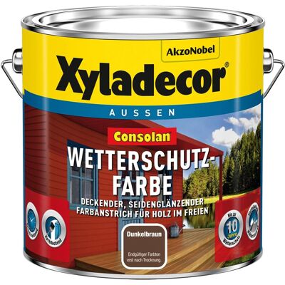 Xyladecor Consolan Wetterschutzfarbe Dunkelbraun seidenglänzend 2,5 l Xyladecor Consolan Wetterschutzfarbe Dunkelbraun seidenglänzend 2,5 l