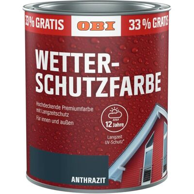 OBI Wetterschutzfarbe Aktion Anthrazit 1 l OBI Wetterschutzfarbe Aktion Anthrazit 1 l