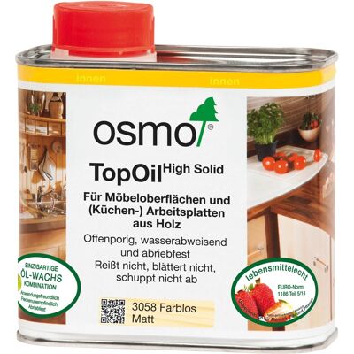 Osmo 3058 0,5L Oberflächenöl - Klar Matt - Oberflächenöl Osmo 3058 0,5L Oberflächenöl - Klar Matt - Oberflächenöl