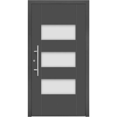 Splendoor Moderno Aluminium-Haustür Moderno M500/P 110 cm x 210 cm Anthrazit Metallic Anschlag L Splendoor Moderno Aluminium-Haustür Moderno M500/P 110 cm x 210 cm Anthrazit Metallic Anschlag L