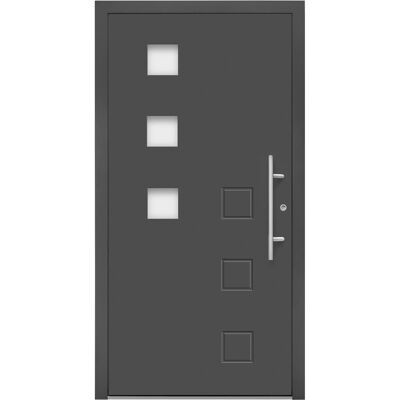 Splendoor Moderno Aluminium-Haustür Moderno M510/P 110 cm x 210 cm Anthrazit Metallic Anschlag R Splendoor Moderno Aluminium-Haustür Moderno M510/P 110 cm x 210 cm Anthrazit Metallic Anschlag R