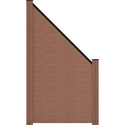 GroJa Steckzaun Solid Abgeschrägt 90 cm x 180/90 cm x 1,9 cm Terra GroJa Steckzaun Solid Abgeschrägt 90 cm x 180/90 cm x 1,9 cm Terra