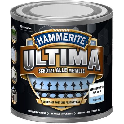 Hammerite Ultima Premium Metall-Schutzlack glänzend Verkehrsweiß 250 ml Hammerite Ultima Premium Metall-Schutzlack glänzend Verkehrsweiß 250 ml