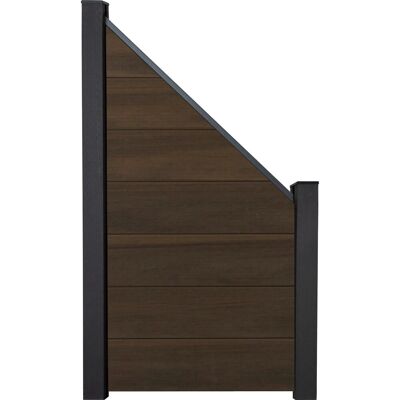 GroJa Steckzaun Schräg Solid-Grande 90 x 180/90 cm Walnuss Co-Extrudiert GroJa Steckzaun Schräg Solid-Grande 90 x 180/90 cm Walnuss Co-Extrudiert