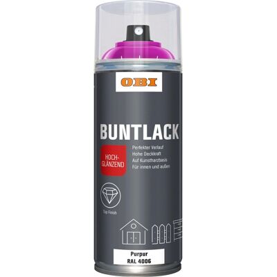 OBI Buntlack Spray RAL 4006 Purpur hochglänzend 400 ml OBI Buntlack Spray RAL 4006 Purpur hochglänzend 400 ml