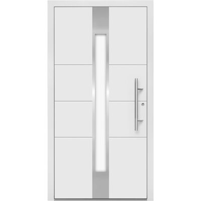 Splendoor Moderno Aluminium-Haustür Moderno M560/P 110 cm x 210 cm Weiß Anschlag Rechts Splendoor Moderno Aluminium-Haustür Moderno M560/P 110 cm x 210 cm Weiß Anschlag Rechts