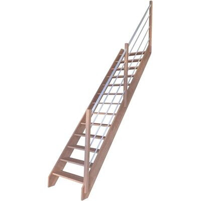 StarWood Treppen StarWood Treppe Rhodos Buche Ger. Holz-Edelstahl-Geländer Weiß R FSC® StarWood Treppen StarWood Treppe Rhodos Buche Ger. Holz-Edelstahl-Geländer Weiß R FSC®