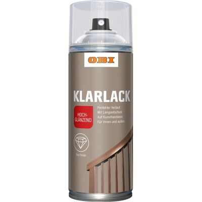 OBI Klarlack Spray Transparent hochglänzend 400 ml OBI Klarlack Spray Transparent hochglänzend 400 ml