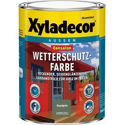 Xyladecor Wetterschutzfarbe Consolan Royalgrün Seidenglänzend 750 ml Xyladecor Wetterschutzfarbe Consolan Royalgrün Seidenglänzend 750 ml