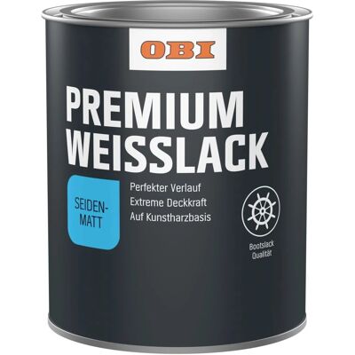 OBI Premium Weißlack Reinweiß seidenmatt 750 ml OBI Premium Weißlack Reinweiß seidenmatt 750 ml