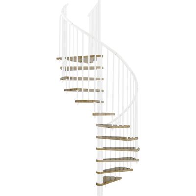 Minka Spindeltreppe Spiral Effect Ø 160 cm Eiche Weiß Raumhöhe bis 305 cm Minka Spindeltreppe Spiral Effect Ø 160 cm Eiche Weiß Raumhöhe bis 305 cm