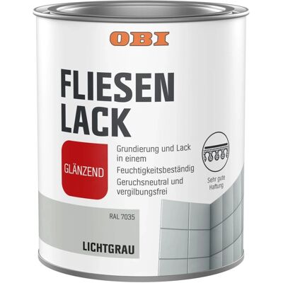 OBI Fliesenlack Lichtgrau Glänzend 750 ml OBI Fliesenlack Lichtgrau Glänzend 750 ml