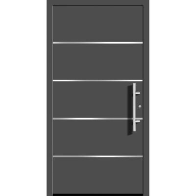 Splendoor Moderno Aluminium-Haustür Moderno M460/P 110 x 210 cm Anthrazit Metallic Anschlag Rechts Splendoor Moderno Aluminium-Haustür Moderno M460/P 110 x 210 cm Anthrazit Metallic Anschlag Rechts