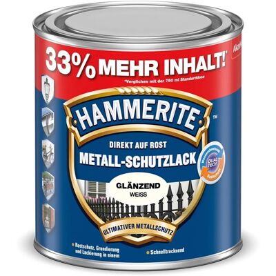 Hammerite Metall-Schutzlack Weiß glänzend 1 l Hammerite Metall-Schutzlack Weiß glänzend 1 l