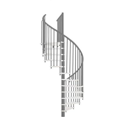 Minka Spindeltreppe Spiral Effect Ø 120 cm Grau-Weiß Raumhöhe bis 305 cm Minka Spindeltreppe Spiral Effect Ø 120 cm Grau-Weiß Raumhöhe bis 305 cm