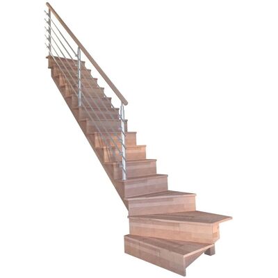 StarWood Treppen Treppe Lindos Pro Buche Gew. L 100 cm Setzstufen Design-Geländer-Edelstahl FSC® StarWood Treppen Treppe Lindos Pro Buche Gew. L 100 cm Setzstufen Design-Geländer-Edelstahl FSC®