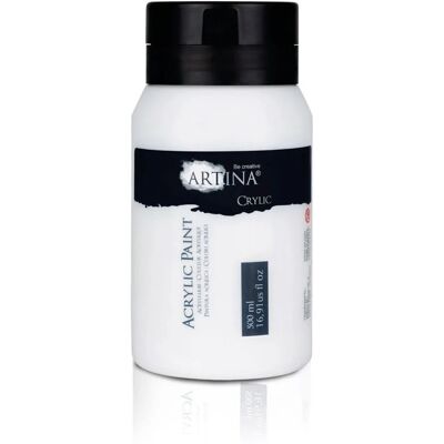 Artina Crylic Acrylfarbe 500ml Titanweiß Artina Crylic Acrylfarbe 500ml Titanweiß