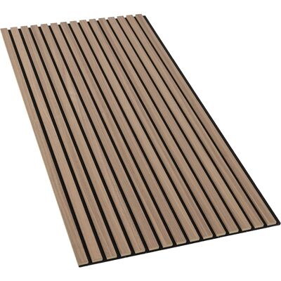 Denpanels Akustikpaneel Wandverkleidung Walnuss MDF Natur Akustikfilz Schwarz 119,8 cm Denpanels Akustikpaneel Wandverkleidung Walnuss MDF Natur Akustikfilz Schwarz 119,8 cm