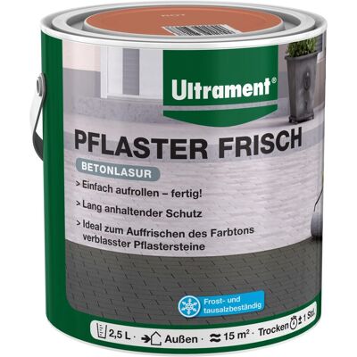 Ultrament Betonlasur Pflaster Frisch Rot 2,5 l Ultrament Betonlasur Pflaster Frisch Rot 2,5 l