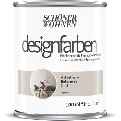 Schöner Wohnen Designfarben Ästhetisches Betongrau 100 ml Schöner Wohnen Designfarben Ästhetisches Betongrau 100 ml