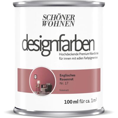 Schöner Wohnen Designfarben Englisches Rosenrot 100 ml Schöner Wohnen Designfarben Englisches Rosenrot 100 ml
