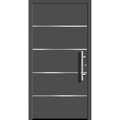Splendoor Moderno Aluminium-Haustür Modell Moderno M460/B 110 x 210 cm Anthrazit Metallic Rechts Splendoor Moderno Aluminium-Haustür Modell Moderno M460/B 110 x 210 cm Anthrazit Metallic Rechts