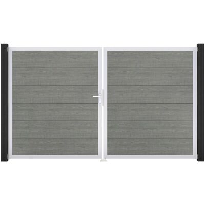 GroJa Steckzaun Tor BasicLine DIN Links EV1 Grey Ash Cut GroJa Steckzaun Tor BasicLine DIN Links EV1 Grey Ash Cut