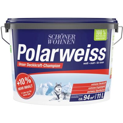 SCHÖNER WOHNENFarbe Schöner Wohnen Innen- und Wandfarbe Polarweiss Matt 11 l SCHÖNER WOHNENFarbe Schöner Wohnen Innen- und Wandfarbe Polarweiss Matt 11 l
